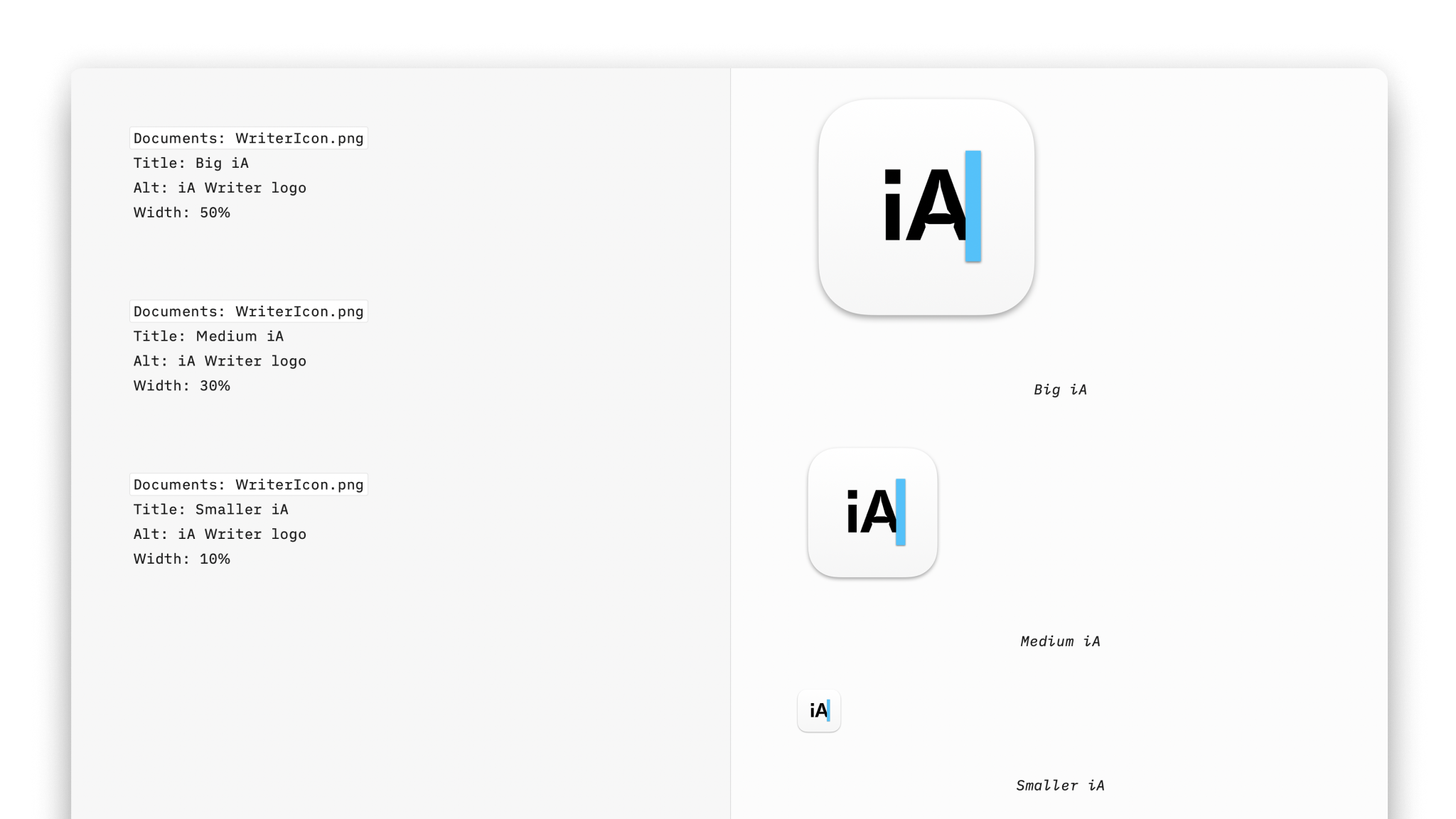 A screenshot of images from Content Blocks in the Editor rendering in different size in the Preview.
