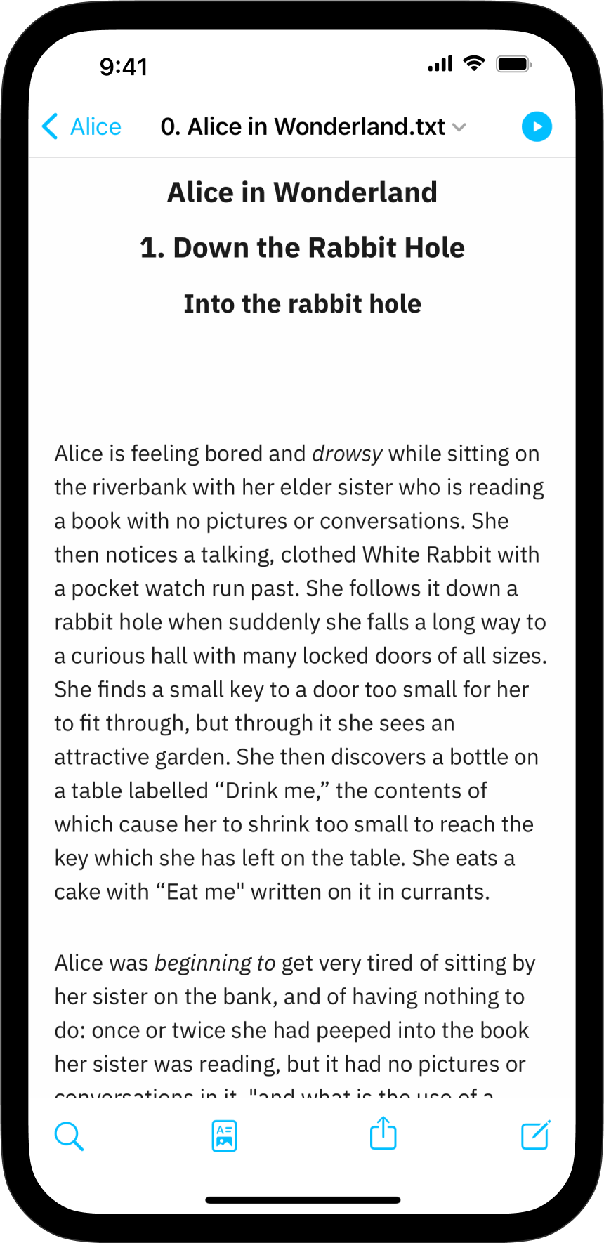 A screenshot of the Preview with the text from the previous files displayed.