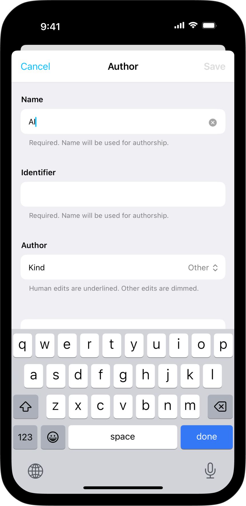 A screenshot of a submenu of the 