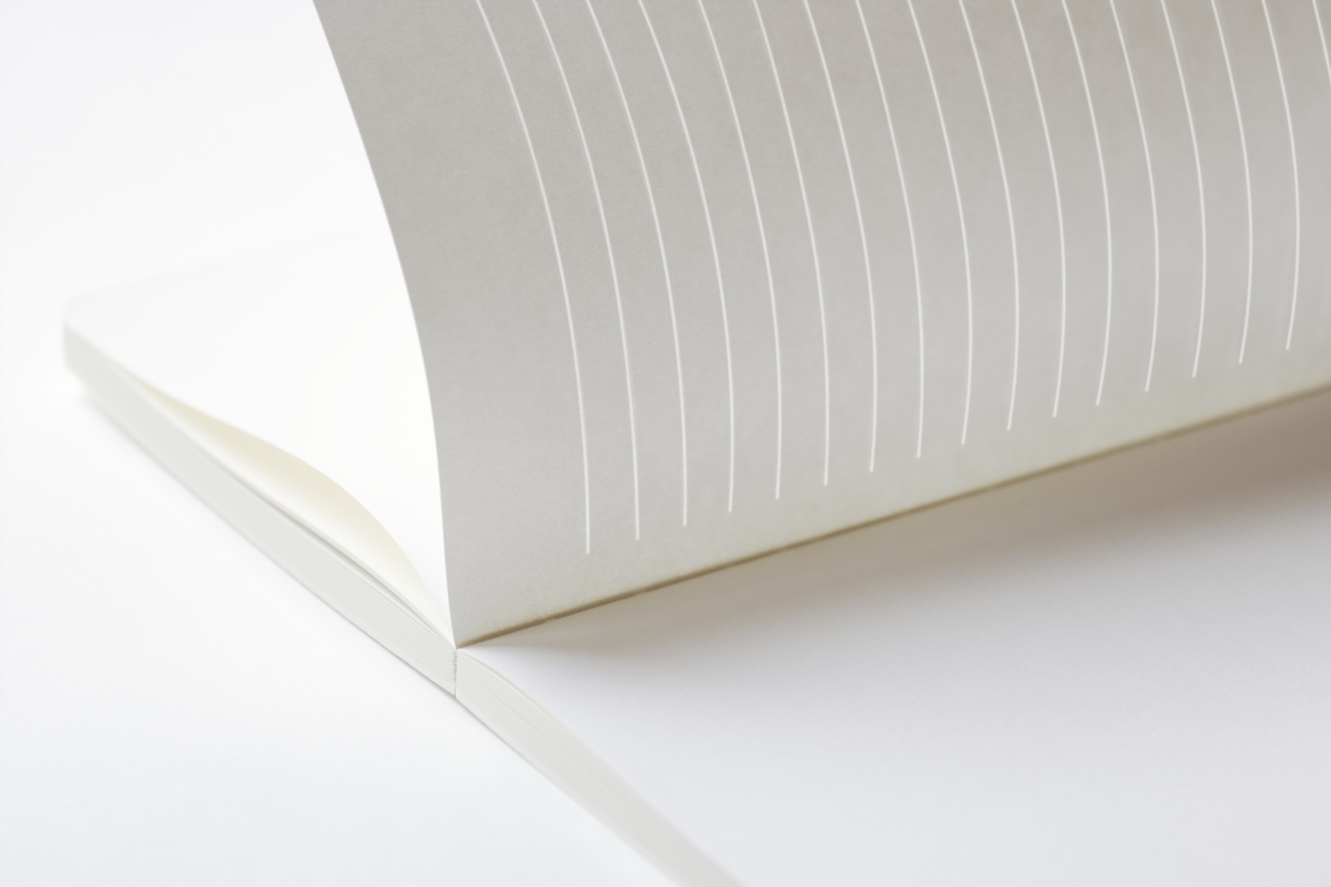 Open Notebook with single raised page